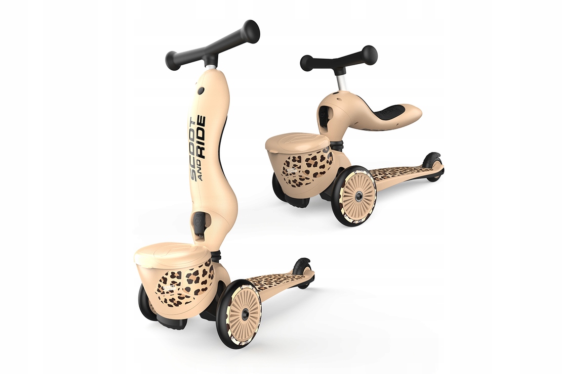 Hulajnoga dla dzieci Jeździk 2w1, Scoot and Ride, trójkołowa, wiek 1-5 lat Kolor Żółty