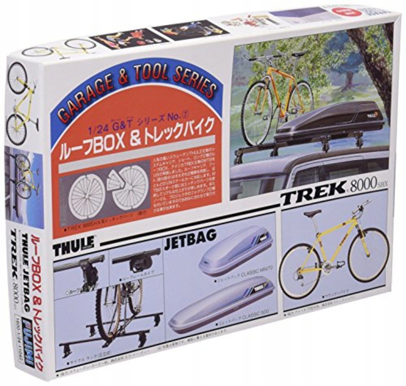 Fujimi Střešní nosič, Horské kolo Jet Box Trek 1:24