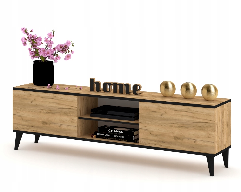 Rtv skříňka Komoda Police Černá Craft Skandi 180