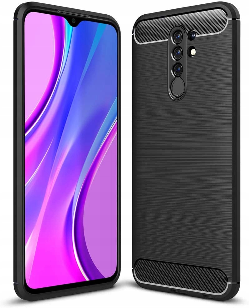 

Etui Karbon do Xiaomi Redmi 9 +szkło Hartowane 9H