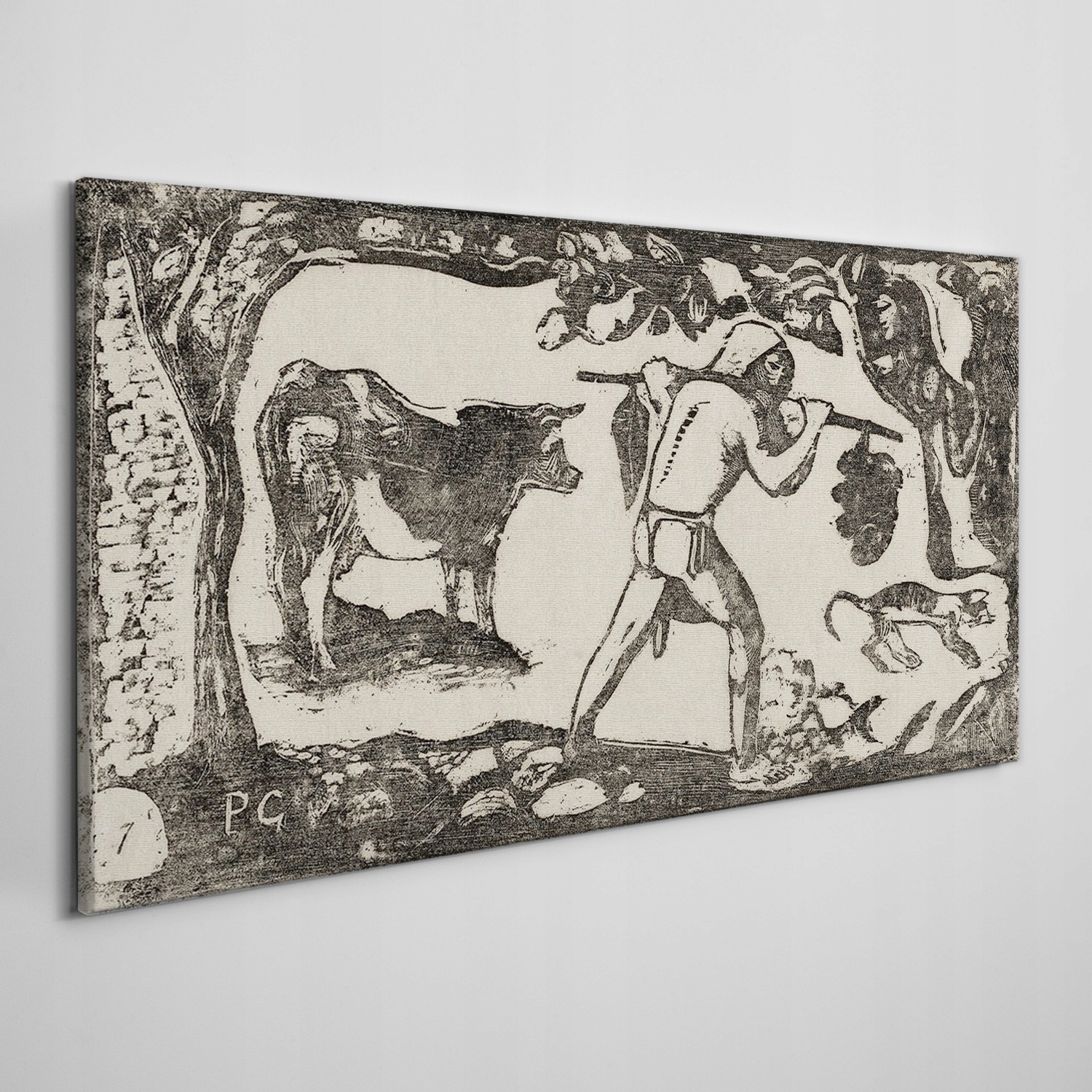 

Obraz na płótnie Tahitian carrying bananas 120x60
