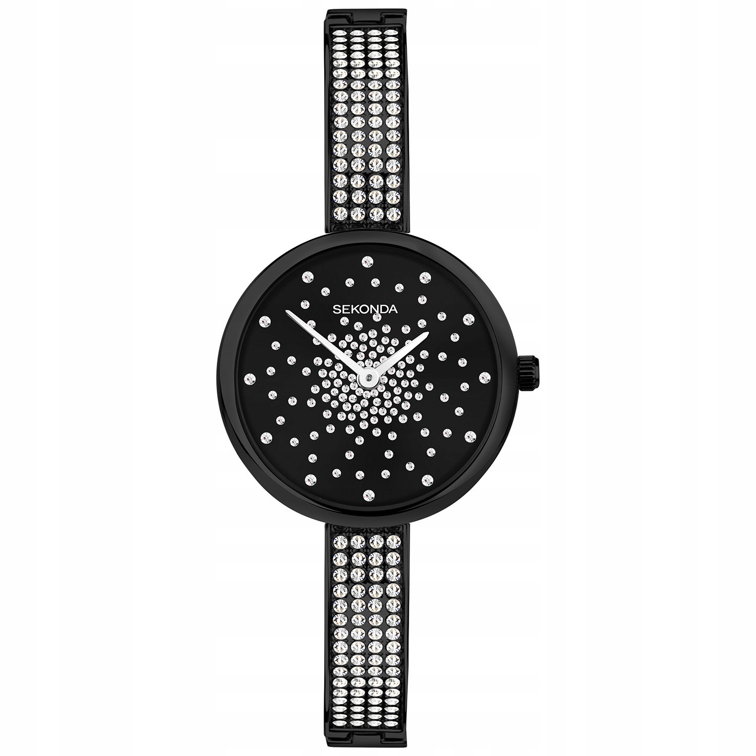 Dámské hodinky Sekonda 40632 Zirkony černé