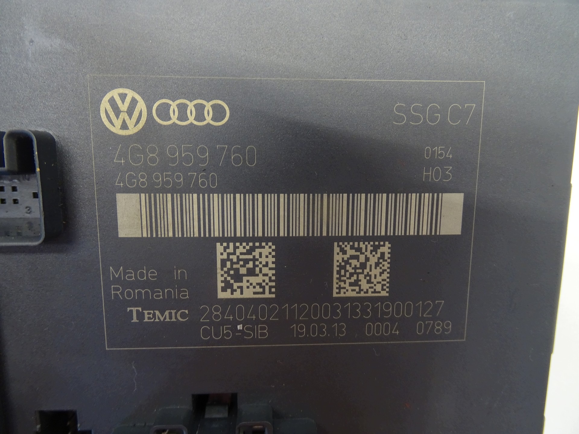 control unit module seat AUDI A6 C7 4G8959760