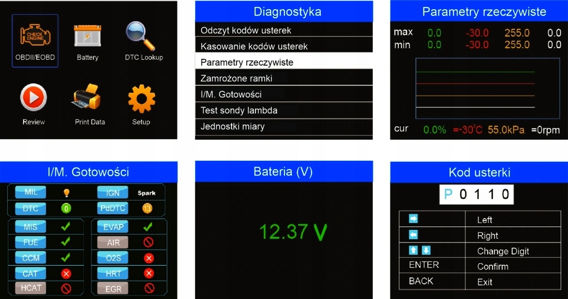 Skaner Tester diagnostyczny Autoxscan RS300 PRO Marka AutoXscan