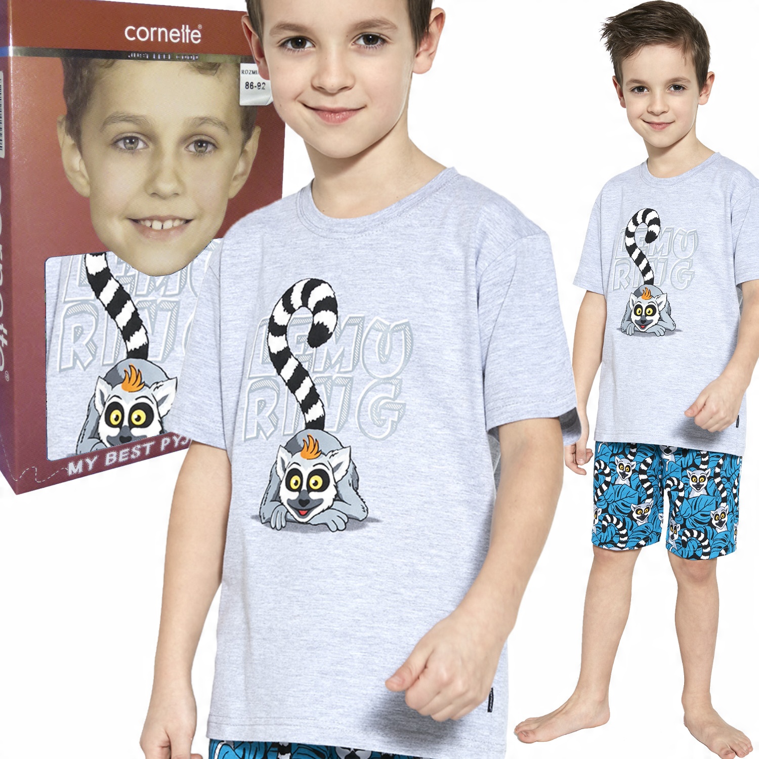 

Cornette piżama chłopięca 789/95 Lemuring lemur