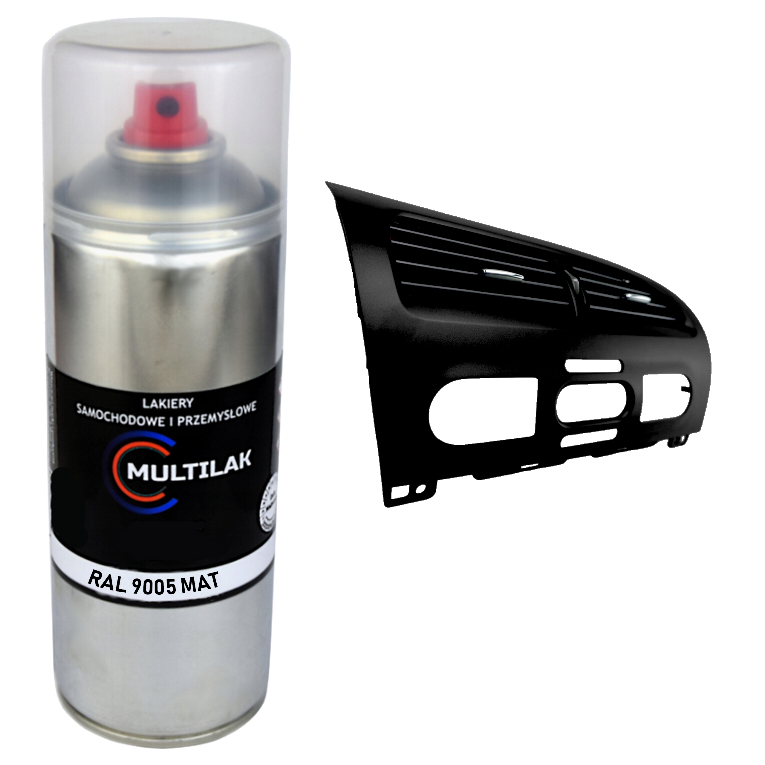 Spray lakier do dekorów listew wewnętrznych samochodowych Ral 9005 mat