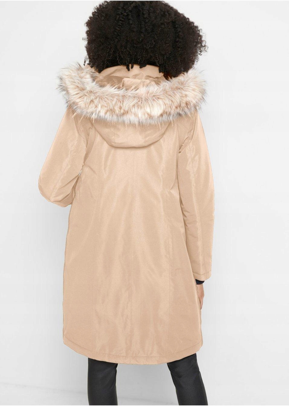 PŁASZCZ Z WSTAWKĄ NIEMOWLĘCĄ BONPRIX 38 Kaptur odpinany kaptur