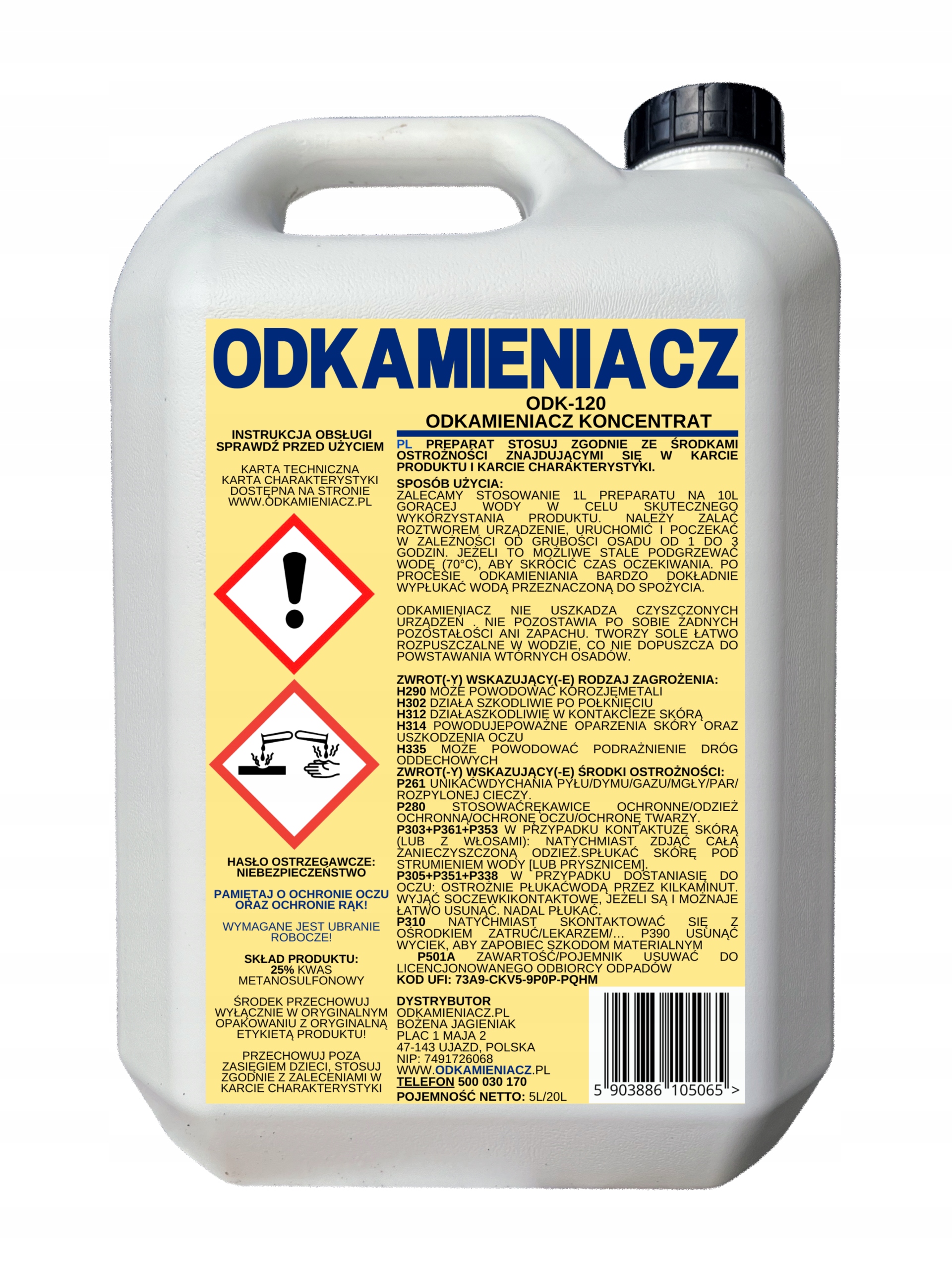 Levně Odkamieniacz tekutý koncentrát Odk 120 Výrobce