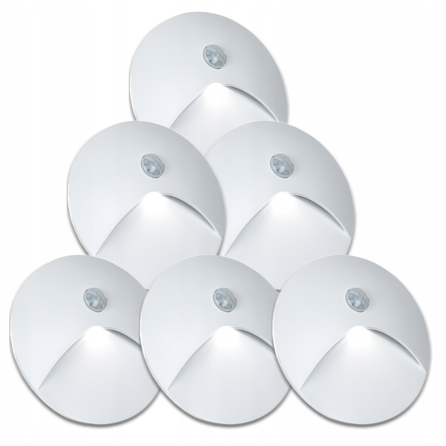 6 X Hliníková Schodišťová Objímka, Bílé Osvětlení Schodů, Světlo Na Schody