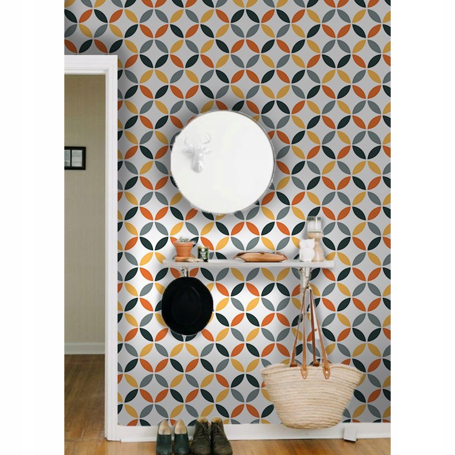

Flizelina tapeta Geometryczny wzór retro 208x146cm