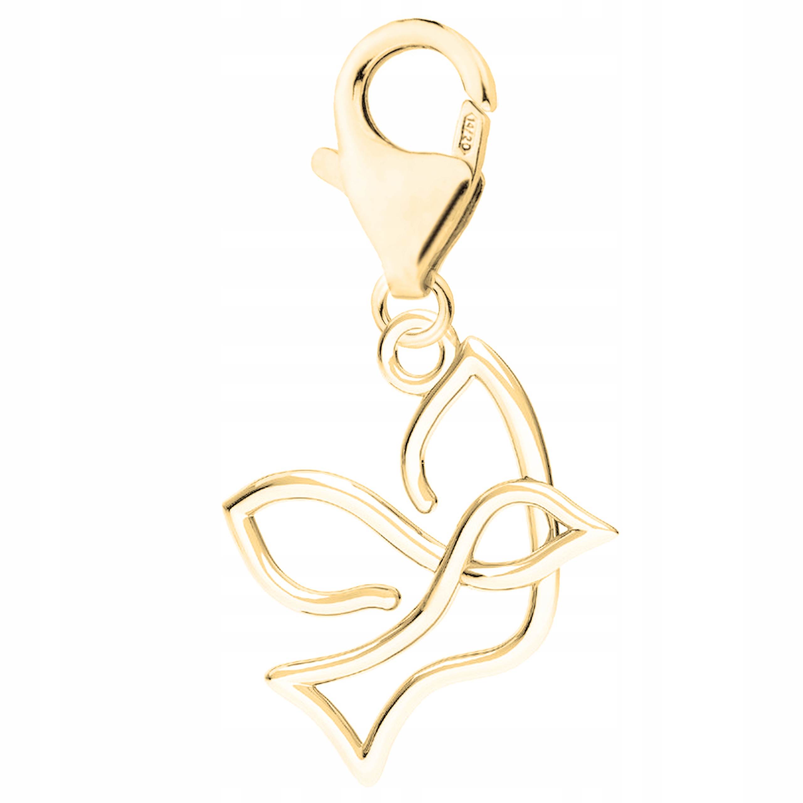 Zlatý přívěsek s ažurovým ptáčkem Pták ažurový Bird Ptáček Stříbro 925