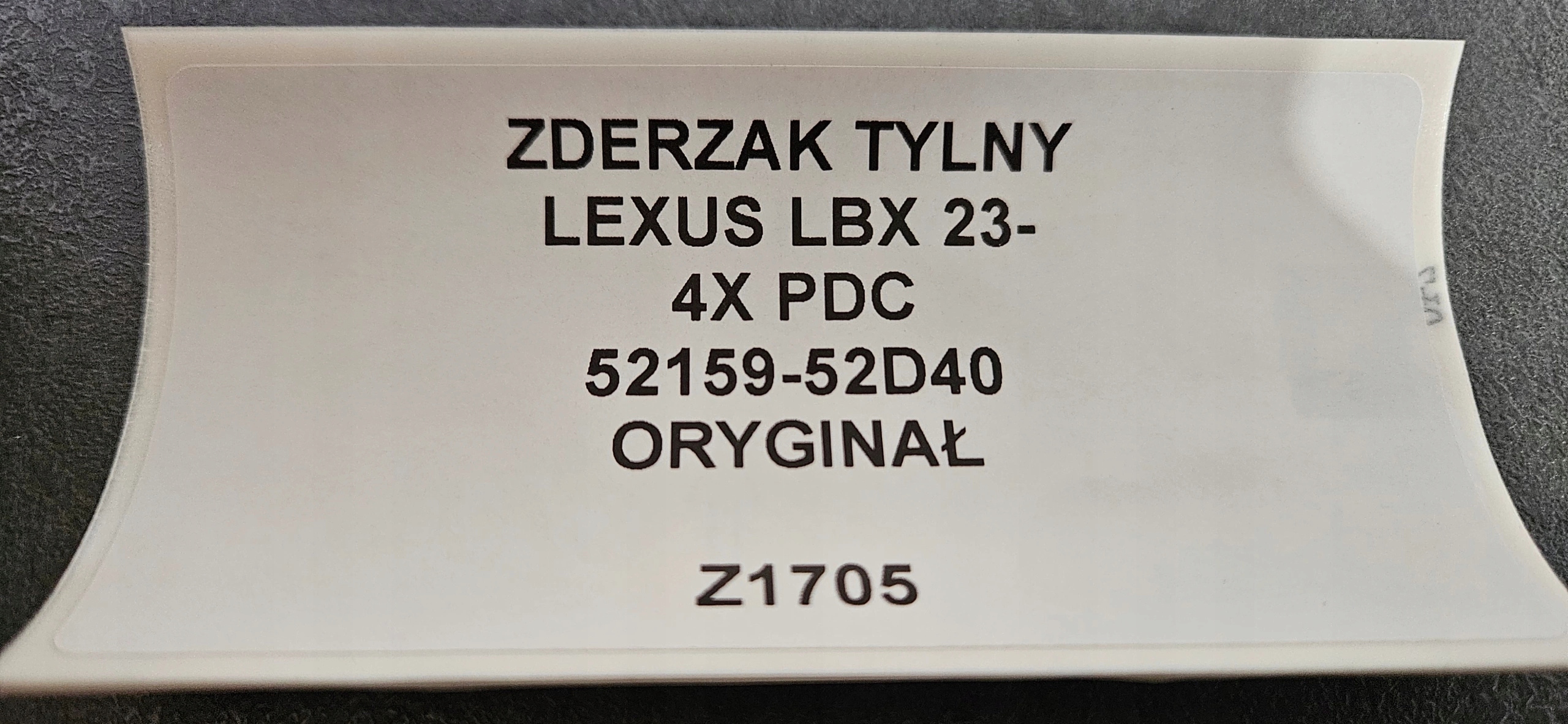 bumper rear LEXUS LBX 23- 4XPDC original 52159-52D40