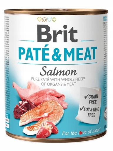 5x Brit Pate&amp;Meat Losos 800g
