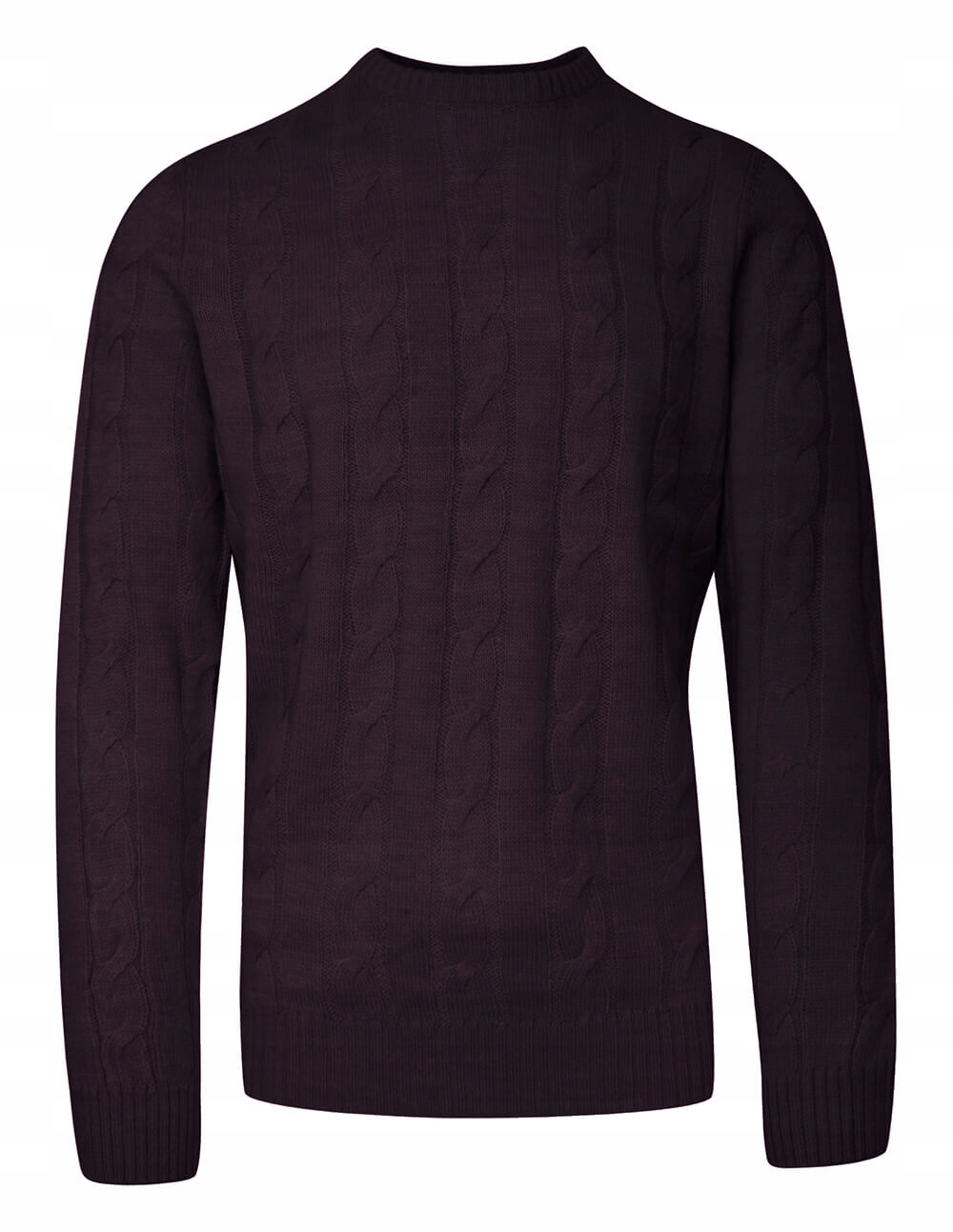 

Bordowy Dziergany Sweter U-neck Brave Soul M