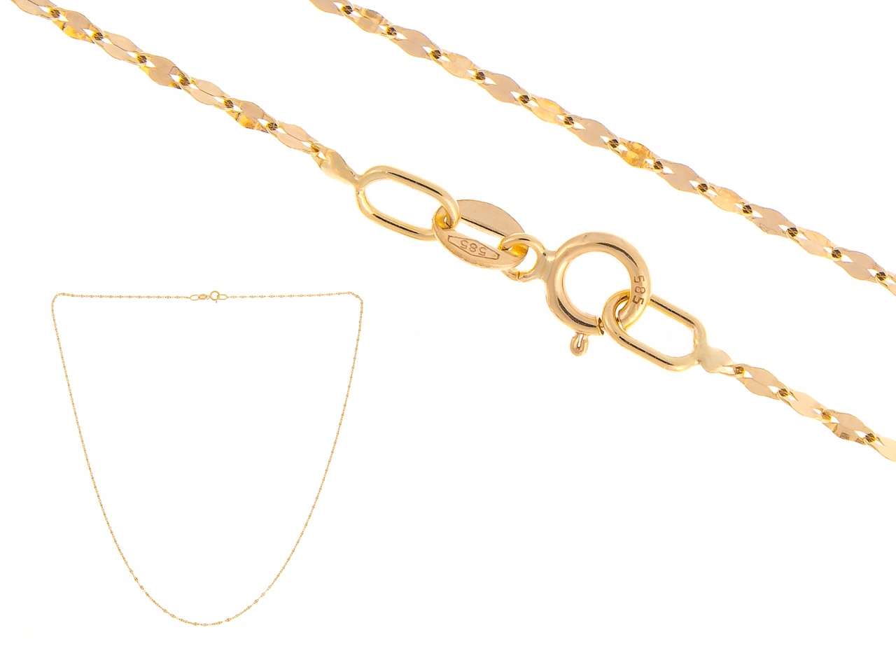 Řetízek 45CM 0,7MM 0,90G Ryzost 585