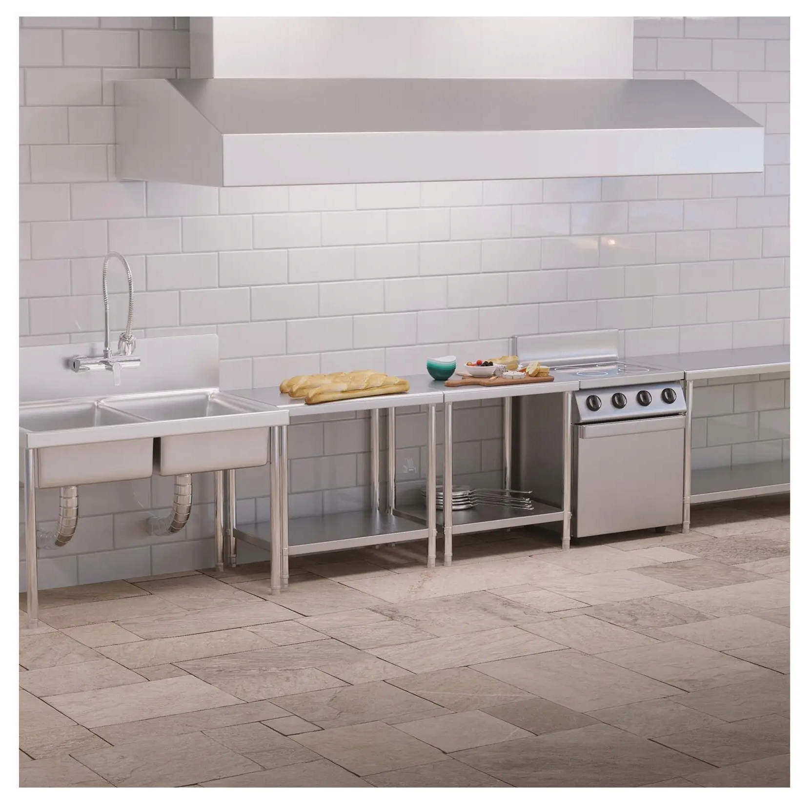 Stół roboczy ze stali nierdzewn 60x60 Royal Catering RCAT-60/60-NW 10011351