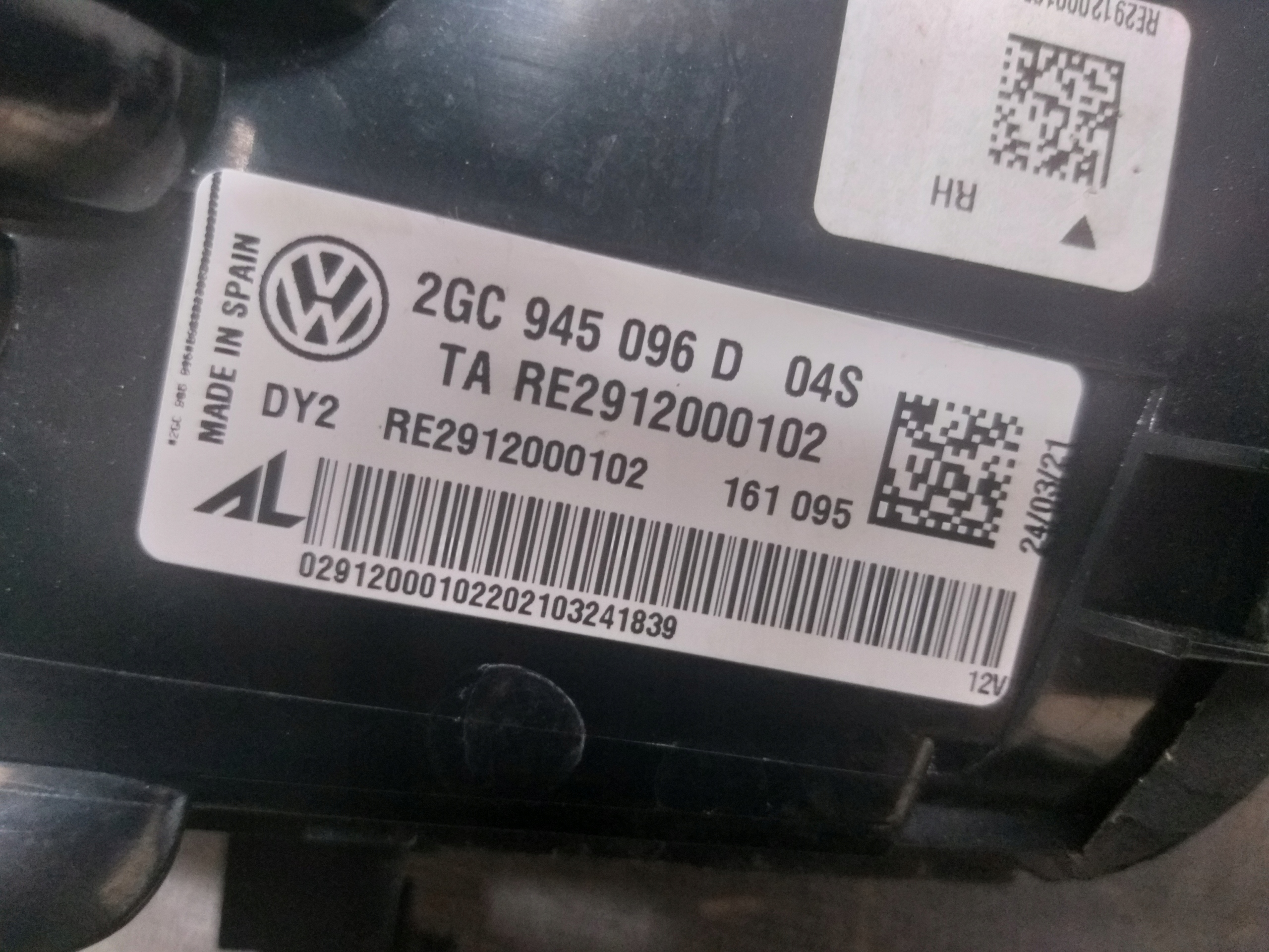 LIGHT LIGHTS REAR PART RIGHT LEFT VW T ROC T-ROC LED 2GC945096D
