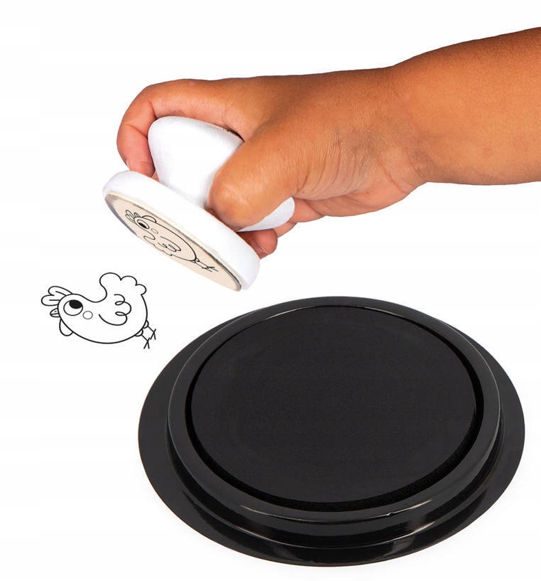 Zestaw kreatywny Stempelki Farma - zabawka artystyczna, 18 m+, Janod Materiał drewno inny