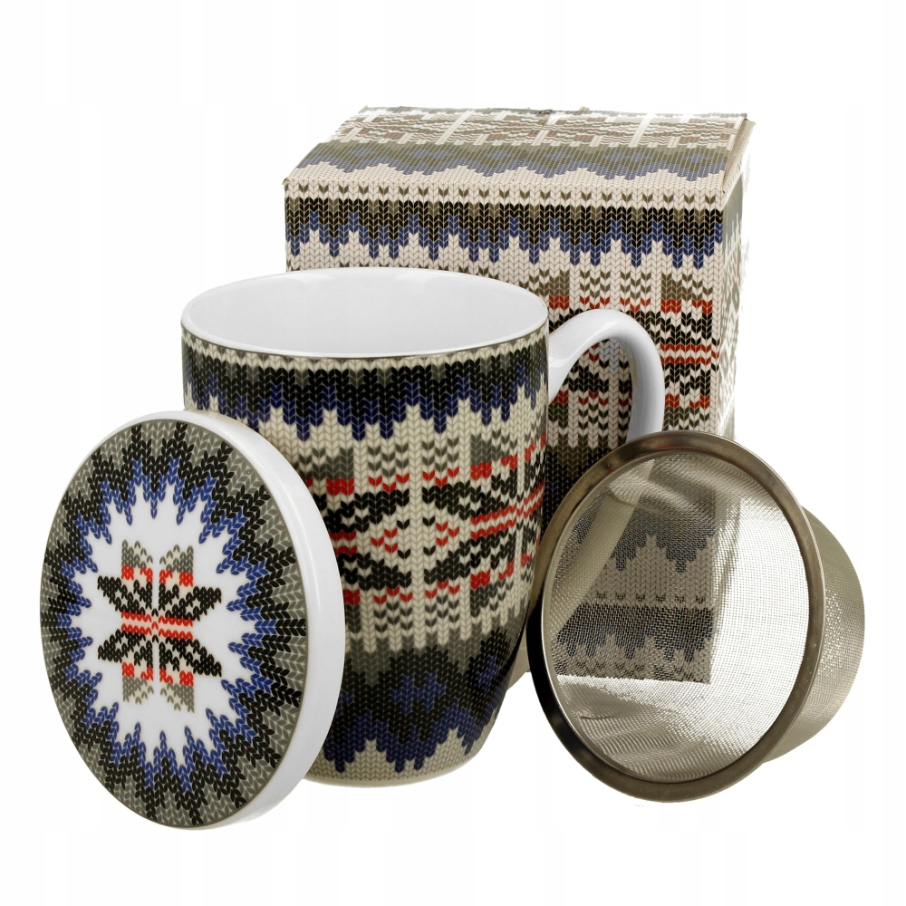 

Kubek z zaparzaczem Duo Sweterek Niebieski 380 ml