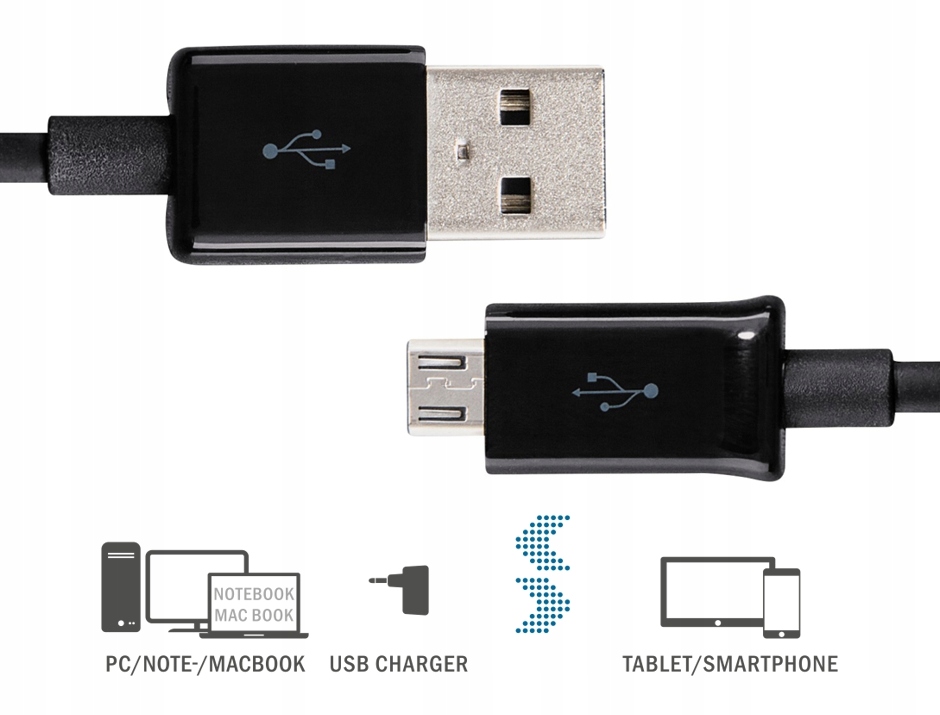 Hama USB 2.0 USB A - MICRO USB B 0,9M, KOSZOWY Producent Hama