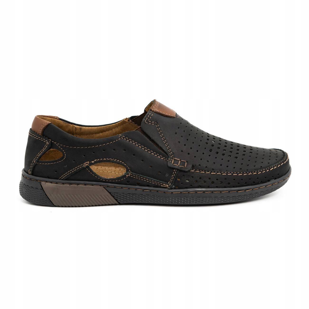 

Buty męskie mokasyny skórzane 937MP czarne 43