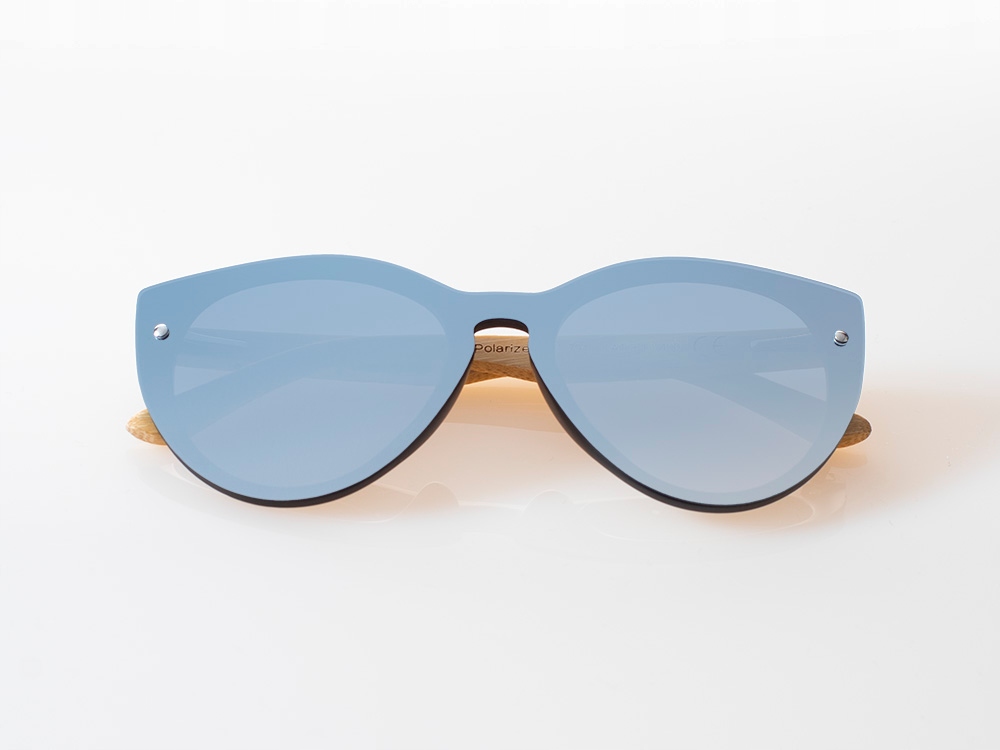 OKULARY POLARYZACYJNE DAMSKIE DREWNIANE LUSTRZANKI Model DREWNIANE BAMBUSOWE