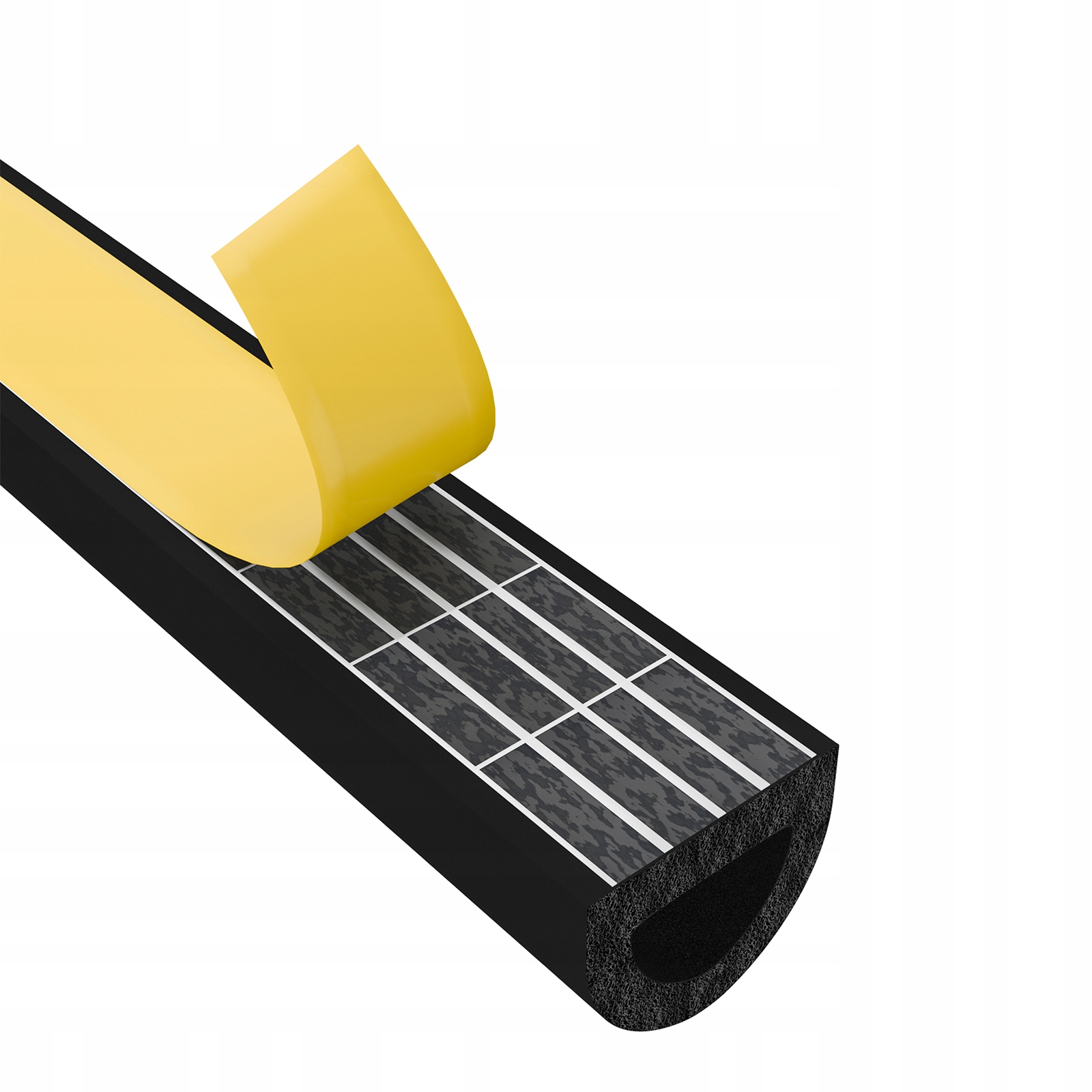 Těsnění do okenních dveří Samolepicí tlumicí typ D 21x15 mm 50 m