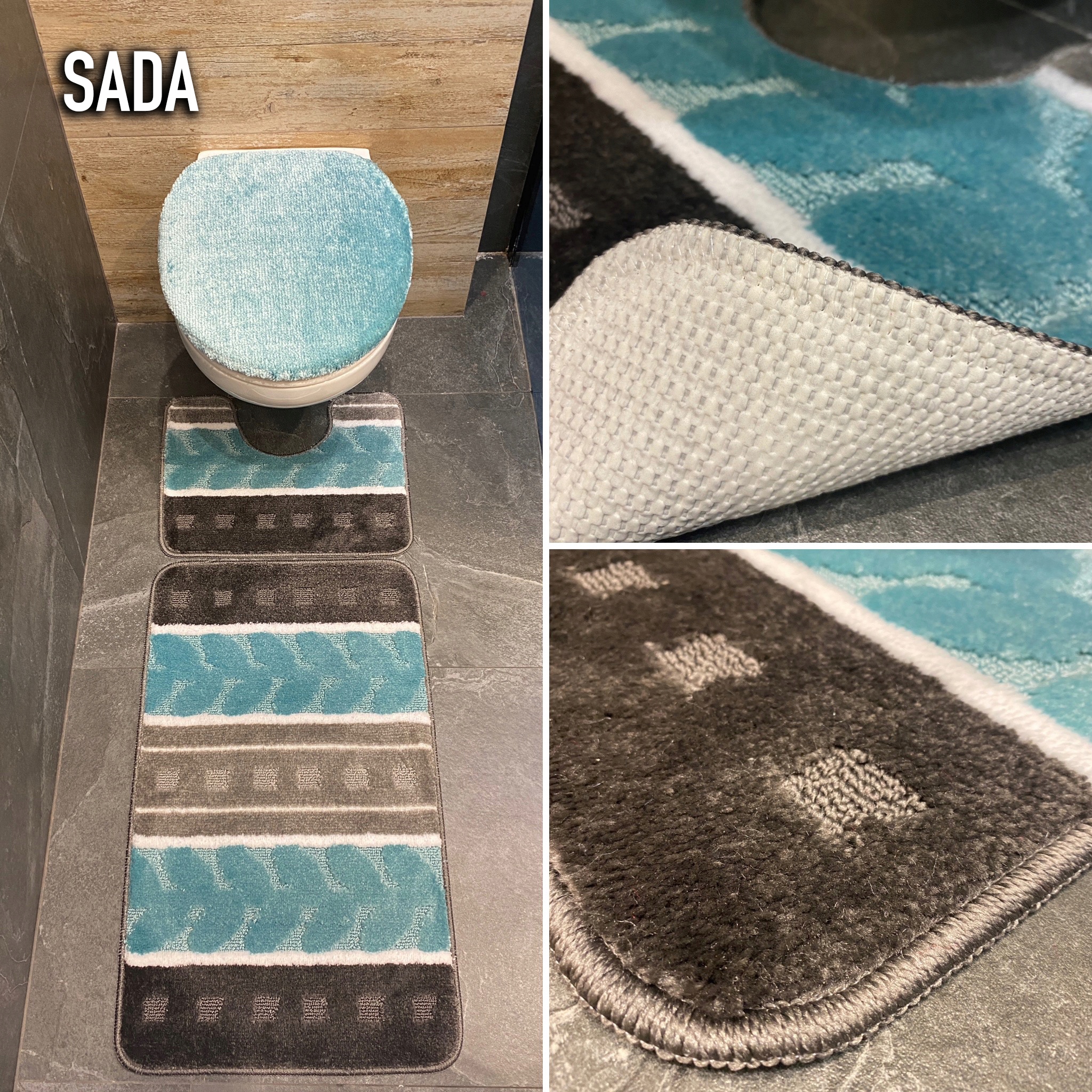 KOMPLET 3-CZĘŚCIOWY DYWANIKÓW ŁAZIENKOWYCH Linia Magnum