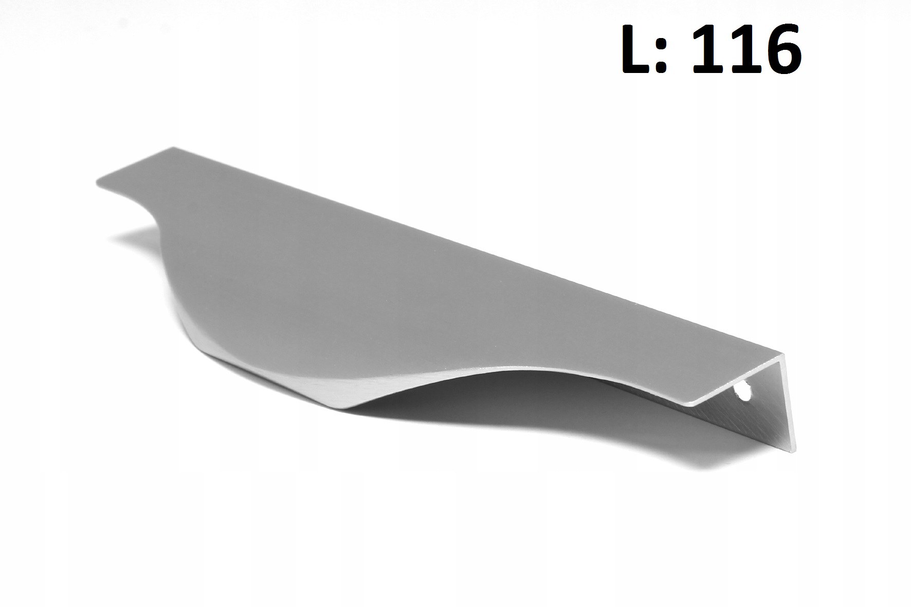 

Uchwyt meblowy krawędziowy Łeska Inox L116