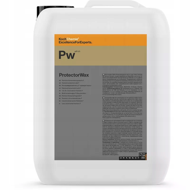 Koch Chemie Protector Wax 10L - hydrofobowy wosk aplikowany na mokro przyśp
