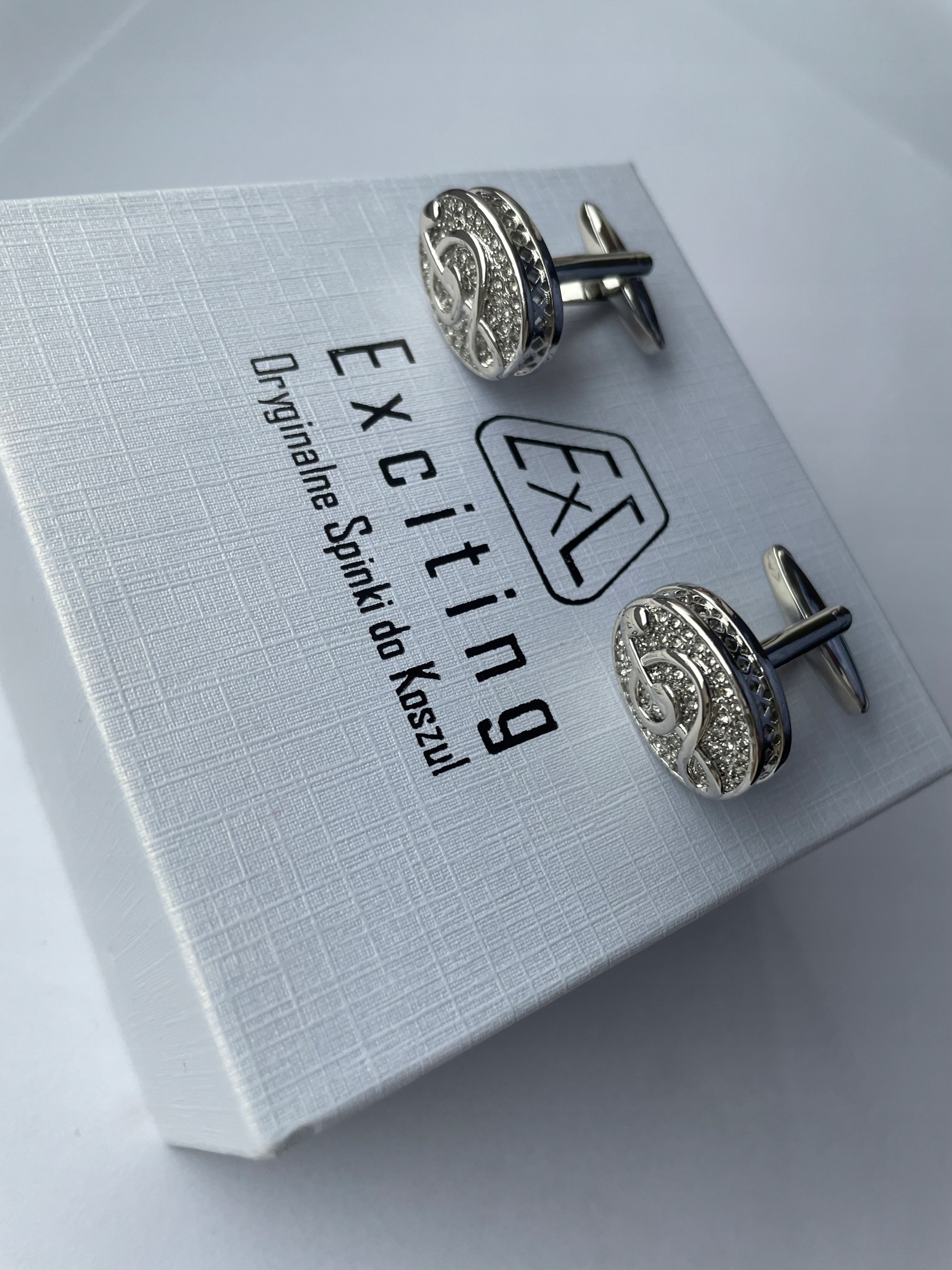 Stříbrné manžetové knoflíčky Exc Wiolinový klíč Nutky pro umělce Hudba