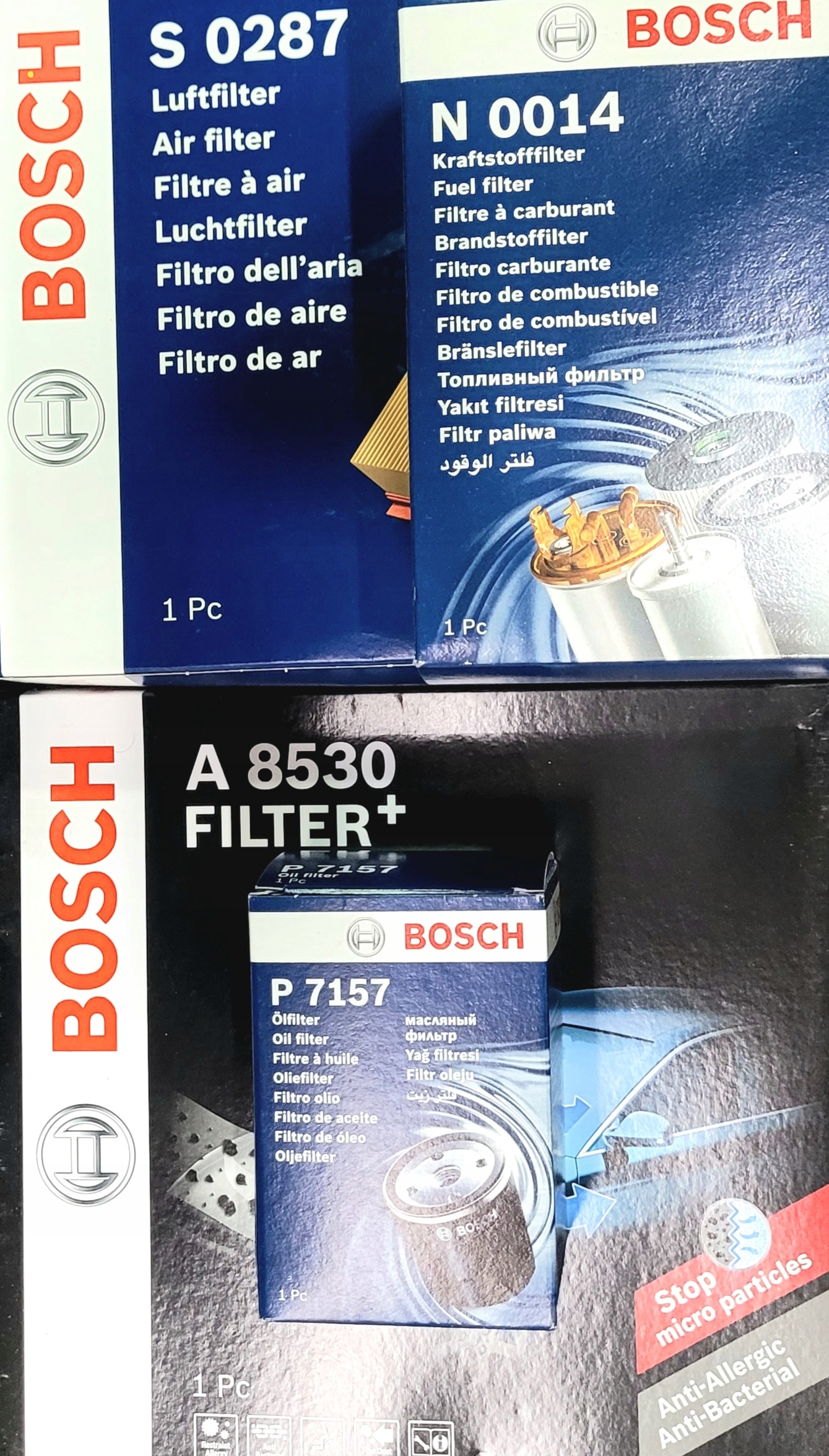 026 400 - НАБІР З 4 ФІЛЬТРІВ BOSCH VW GOLF VIII 7 1.6 TDI