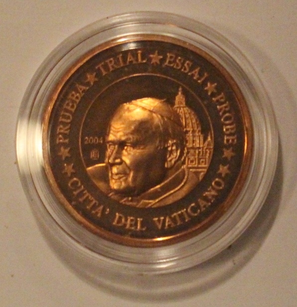 WATYKAN 2004 1 EURO CENT JAN PAWEŁ II - SPECIMEN PRÓBA, RZADKOŚĆ