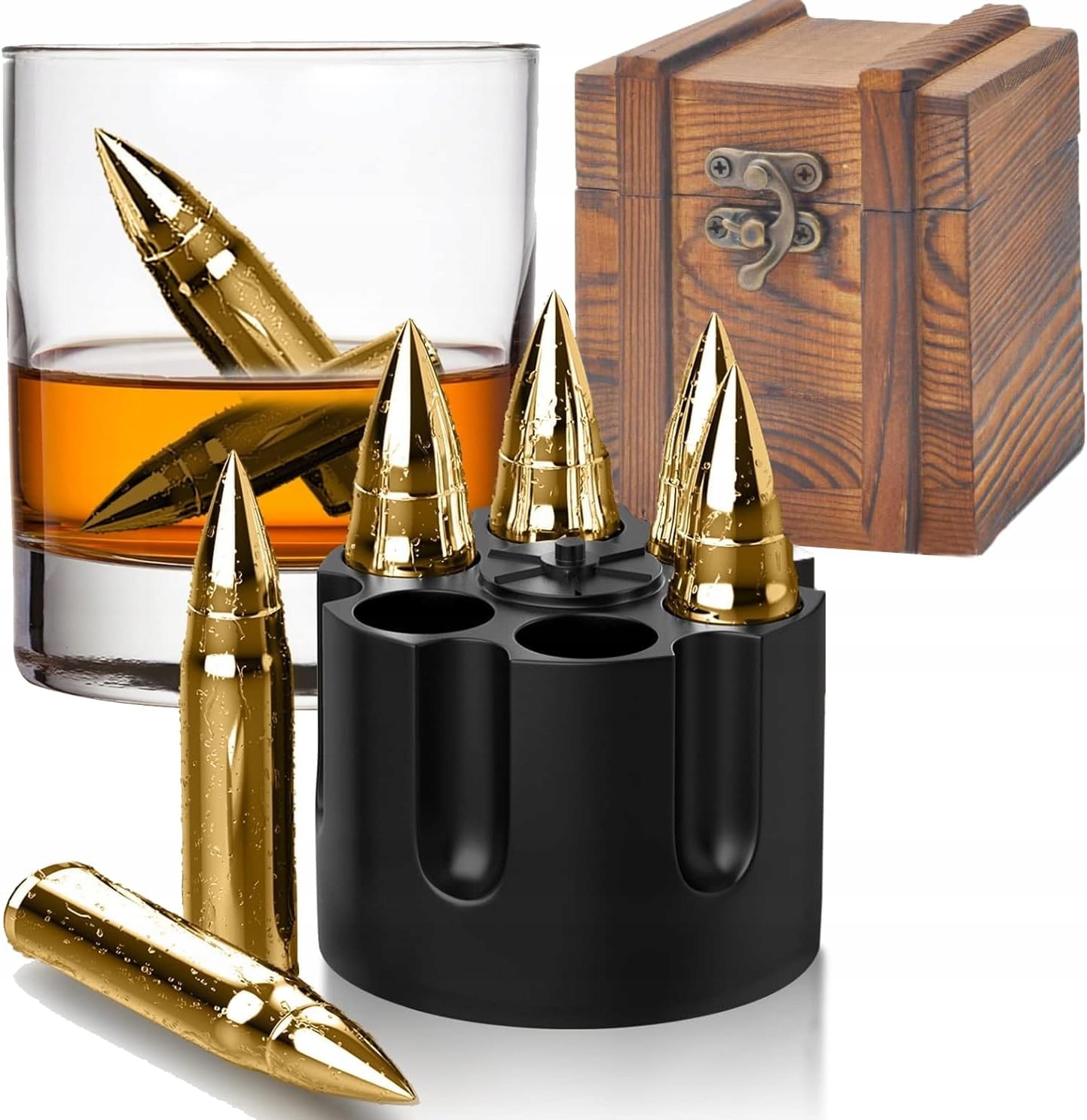 Opakování Kostky Ledu Z Nerezové Oceli Pro Whisky S Funkcí Chlazení