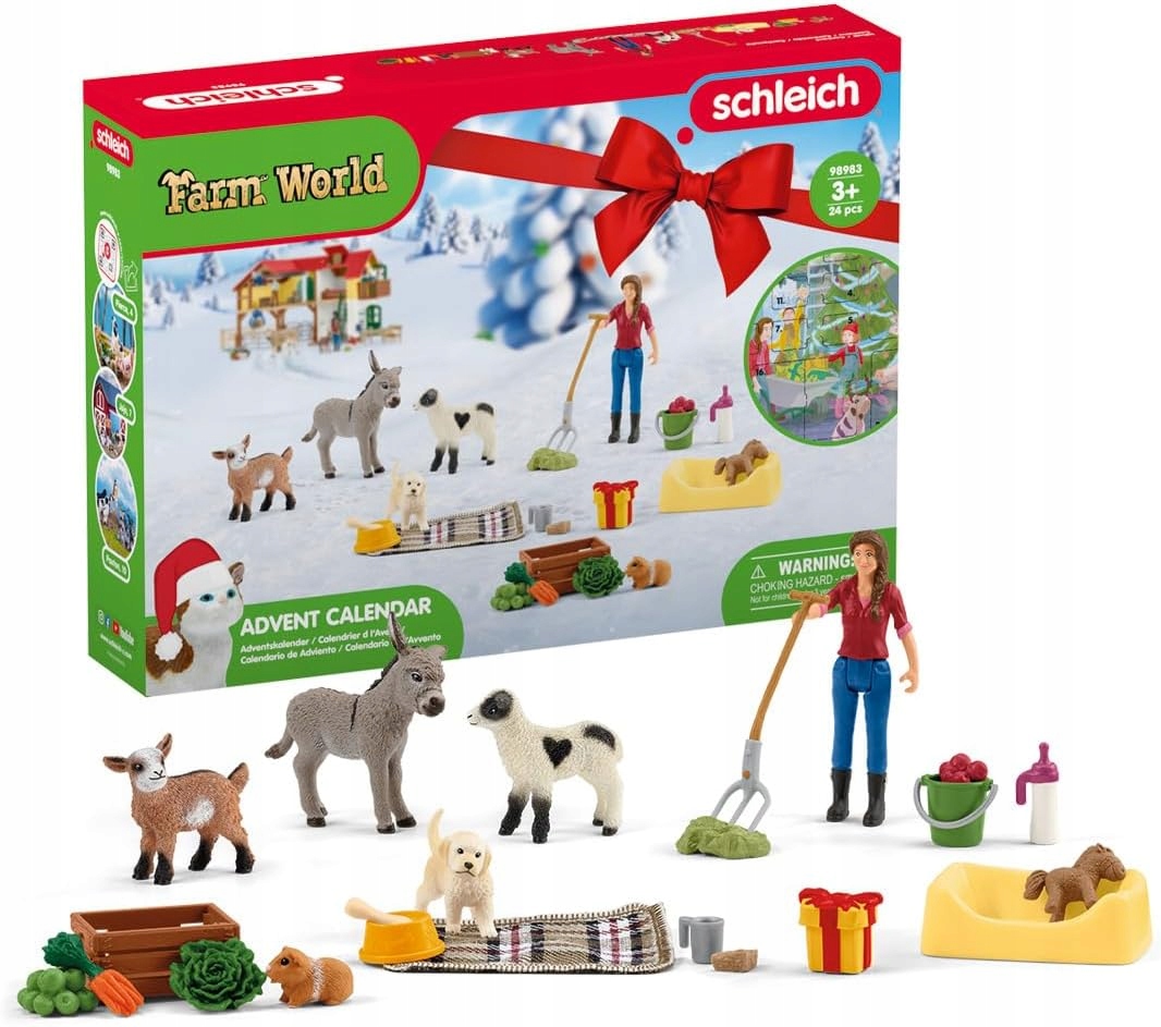 Адвент-календарь Schleich Farm World 98983, фигурки и аксессуары для фермы, 24 окошка, от 3 лет — фото 4