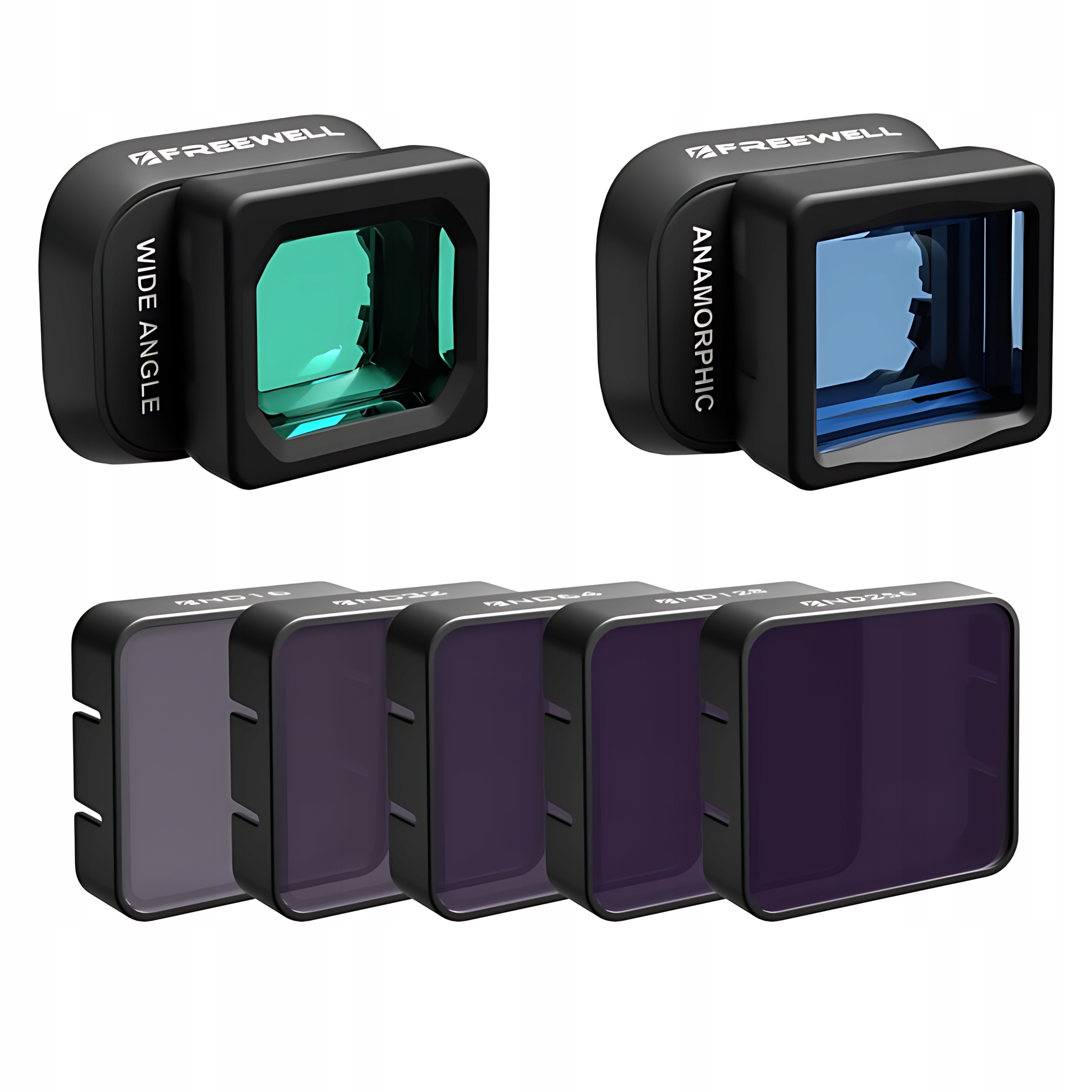 Freewell Zestaw 7x Filtr Szerokokątny Anamorficzny 5x Nd Do Dji Mini 4 Pro