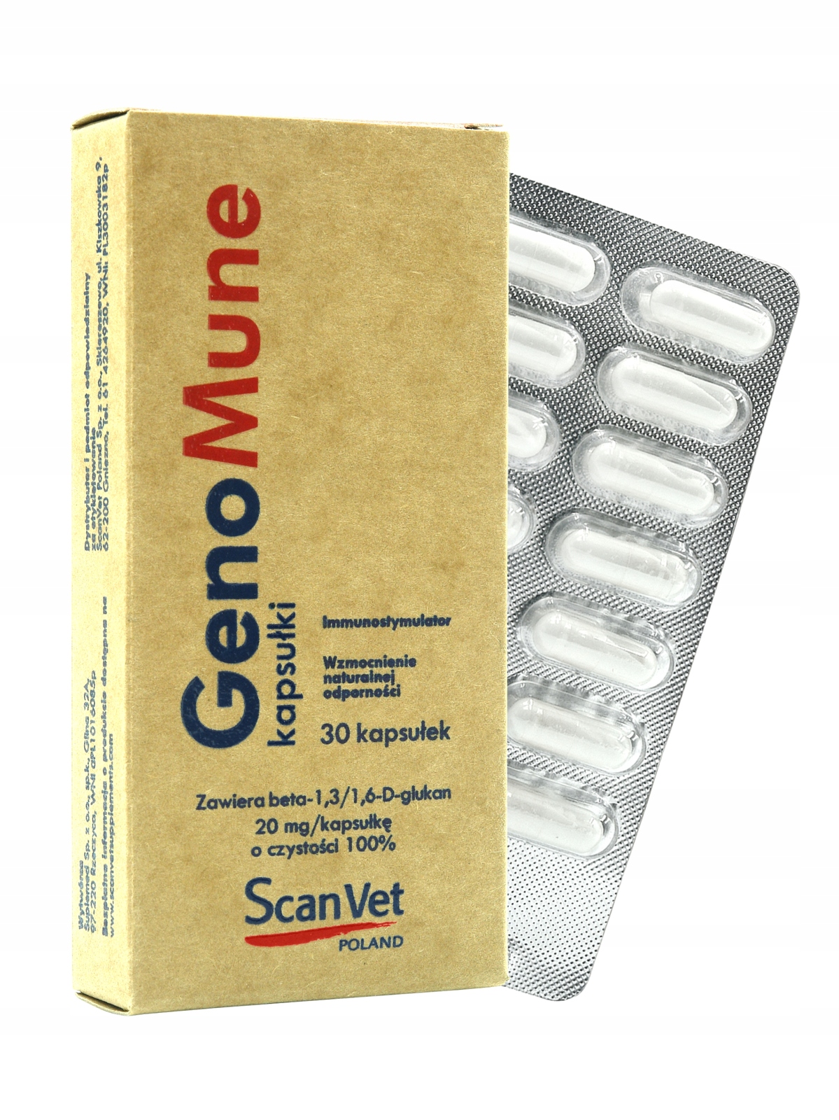 Scanvet Genomune doplněk stravy 20 mg 30 kapslí