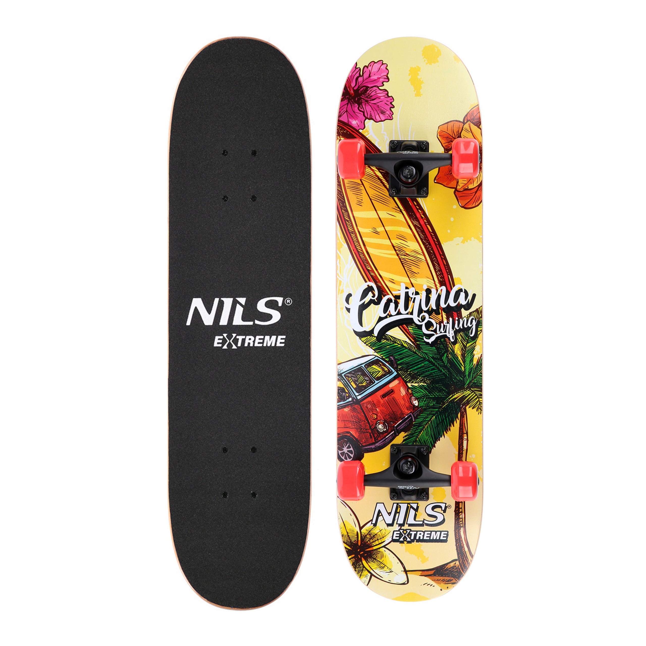 Deskorolka do jazdy miejskiej skatepark 100kg Abec 7 Nils Extreme