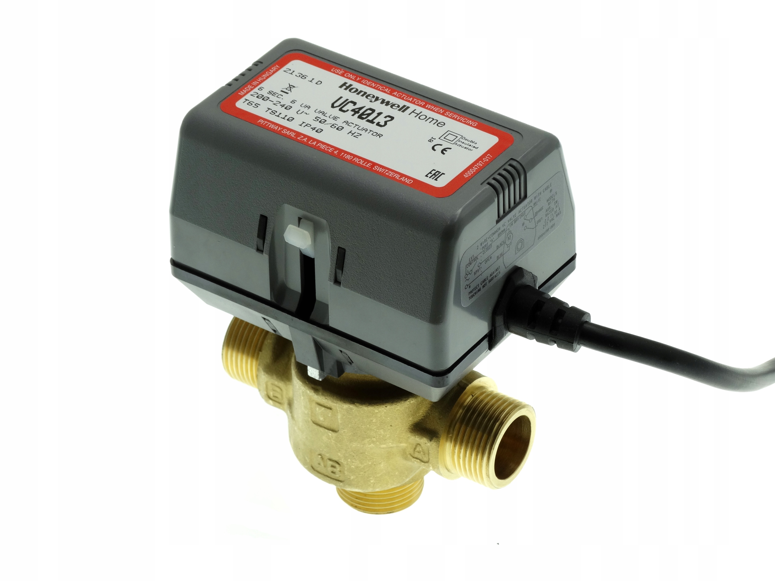 Prepínací ventil 3-cestný Gz 3/4"+motor ventilu Honeywell VC4013 1 m