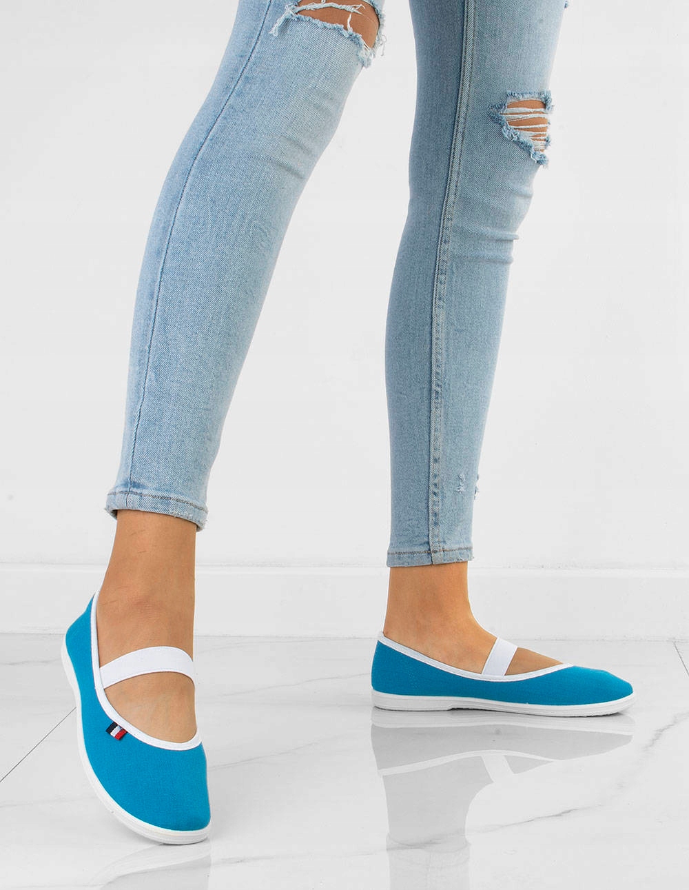 NIEBIESKIE TENISÓWKI CZESZKI 36 Wzór dominujący bez wzoru