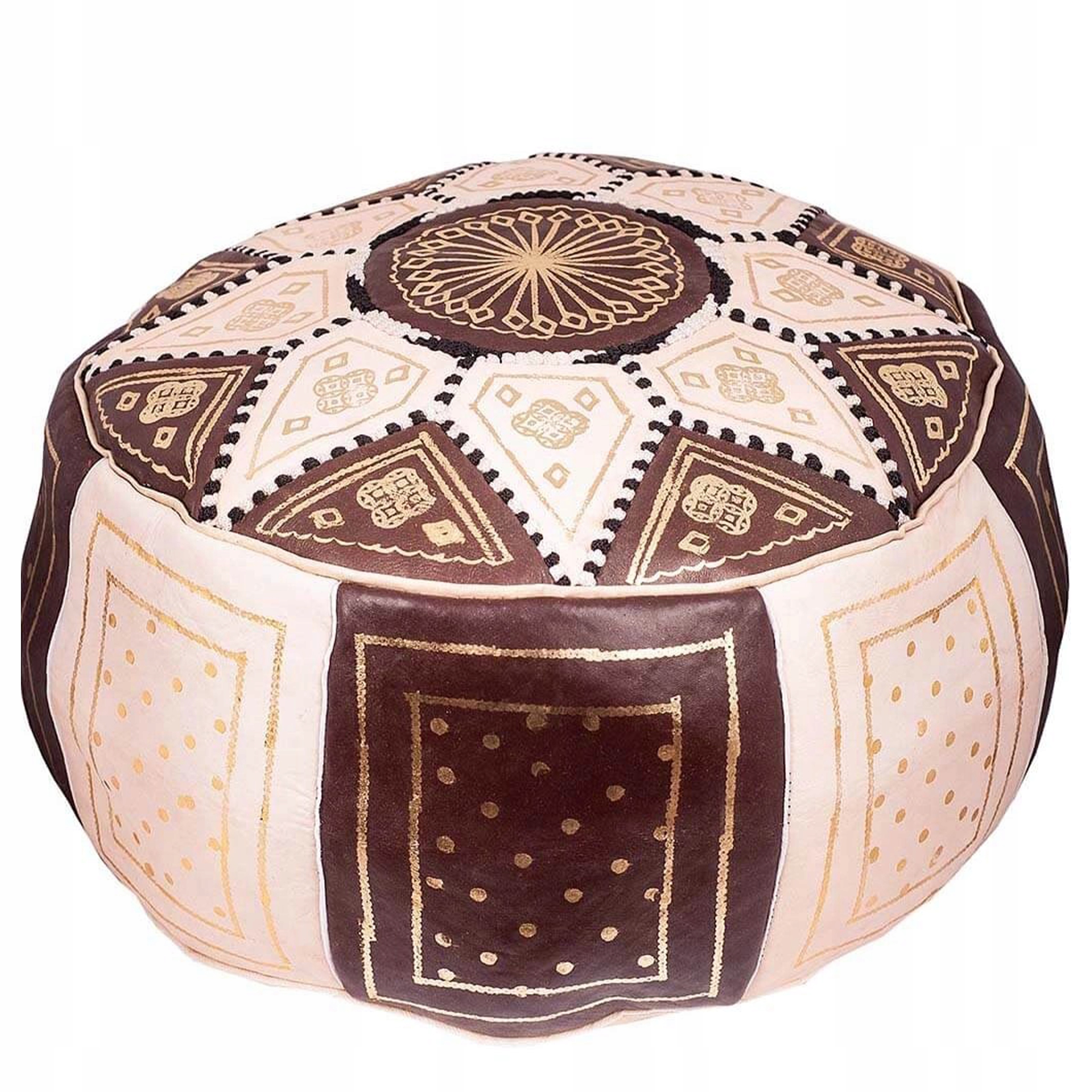 Taburetka Sedadlo Taburetka Pravá Koža Ručne Vyrobený Z Maroka Orientálny