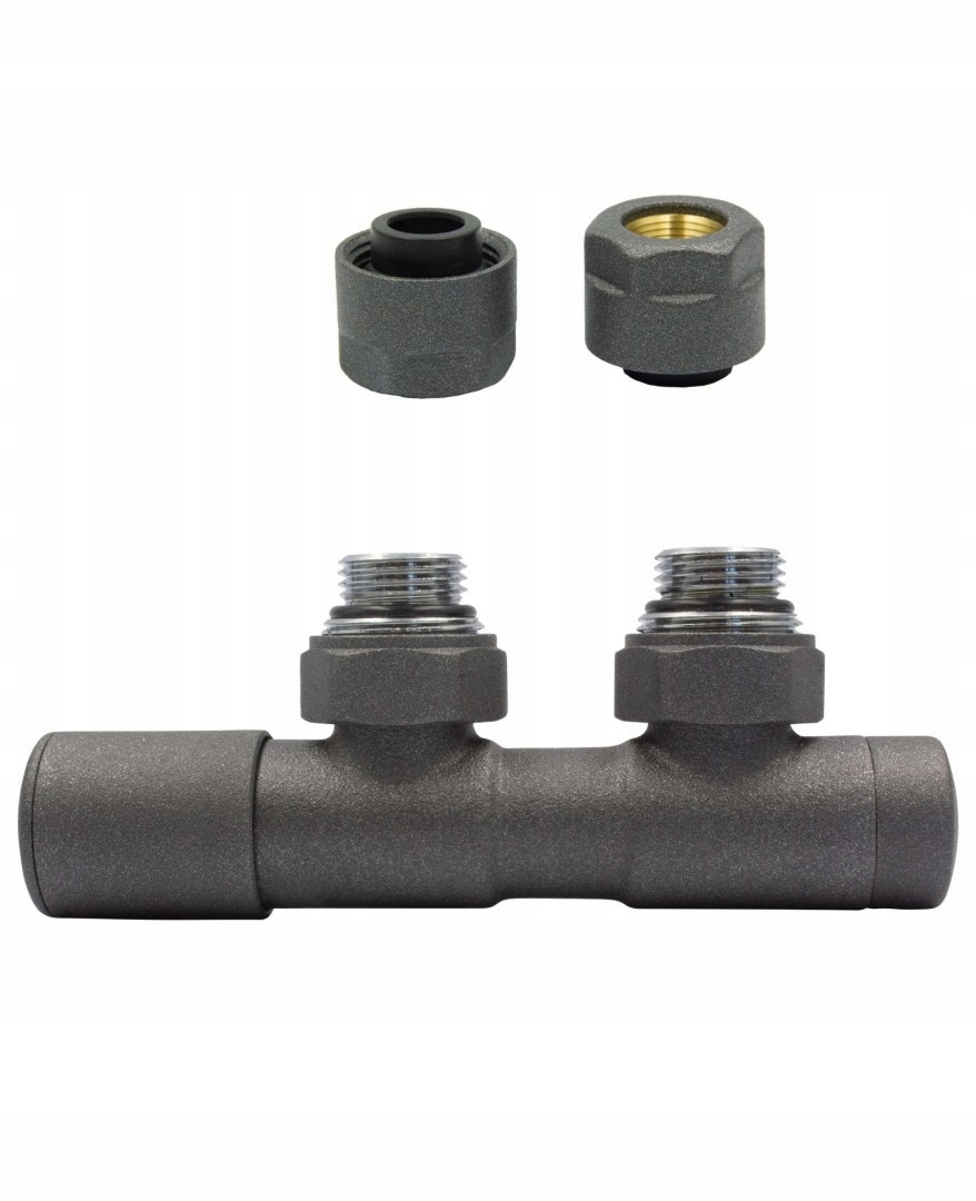 Ventil reg 50 mm Twins grafit levý Cu
