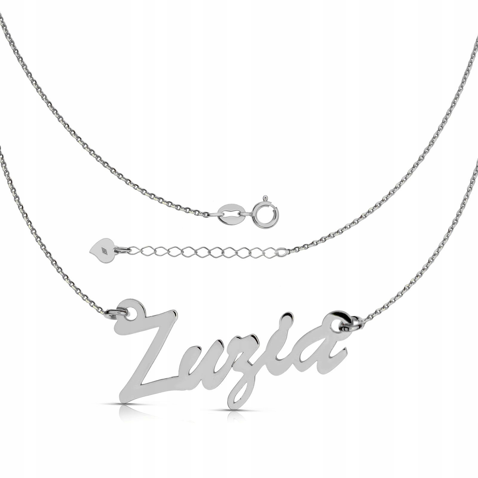 Stříbrný náhrdelník se jménem Zuzia 925 Gravírování