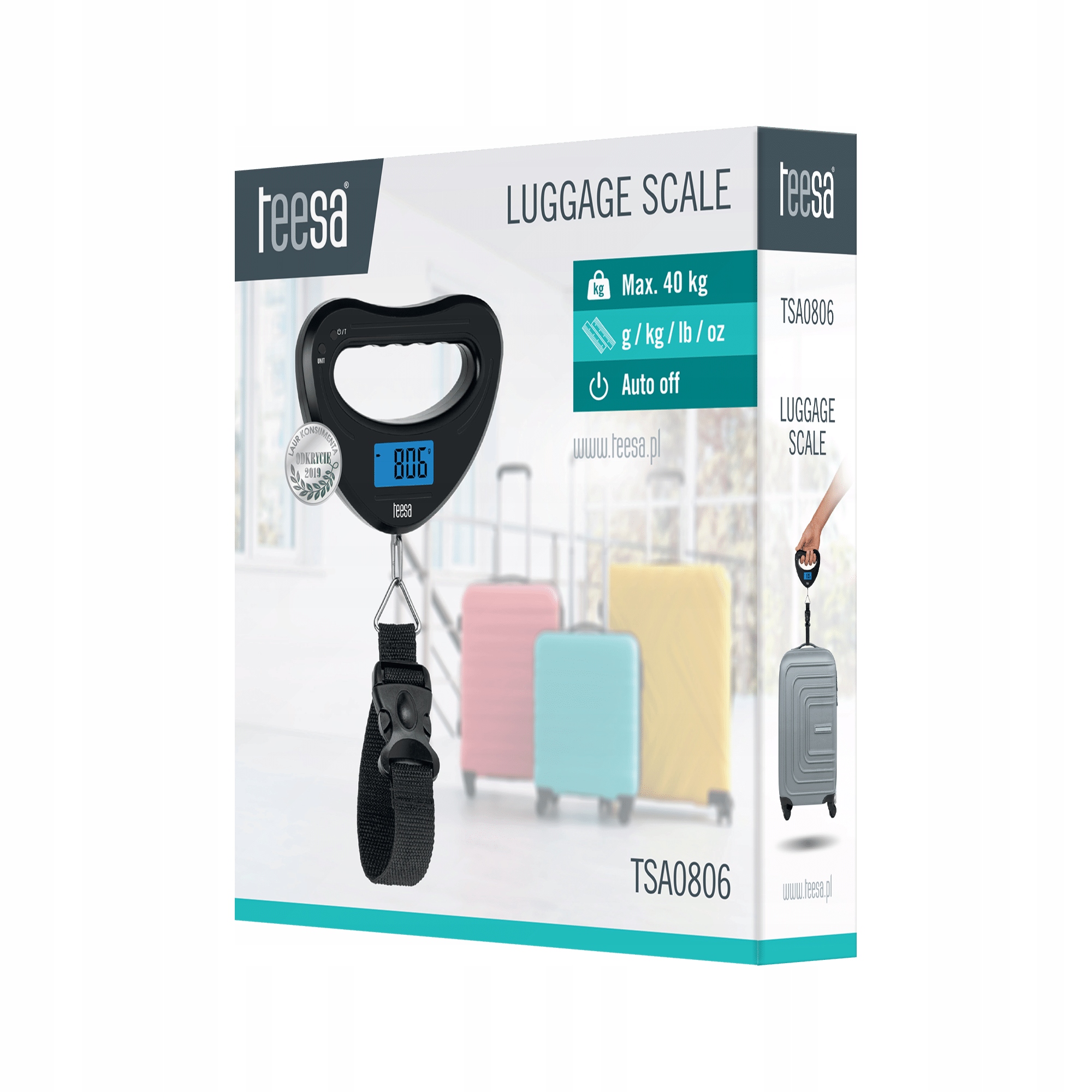 WAGA BAGAŻOWA LOTNICZA WALIZKOWA LOTNICZA 40 KG Model TSA0806