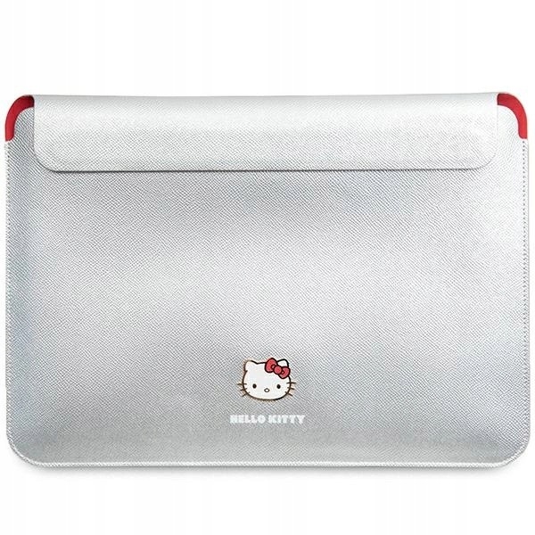 Pokrowiec Hello Kitty Pu Metal Logo na laptopa 14" srebrny