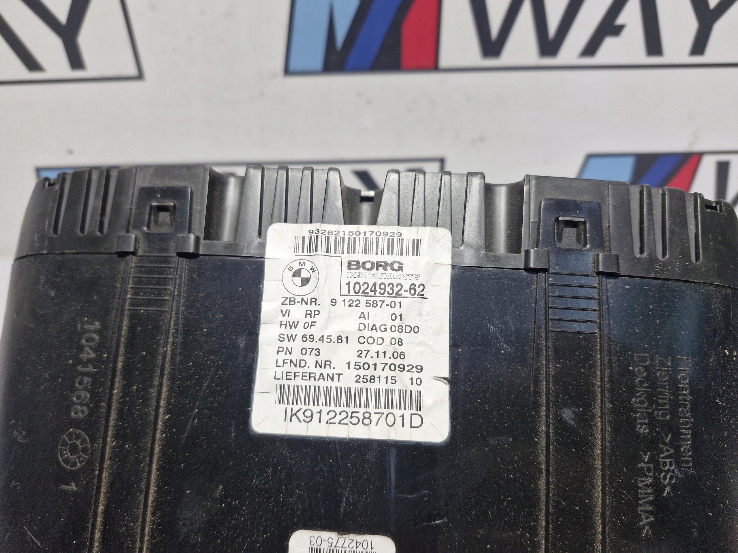 BMW E81 E87 dials dials EUROPA original 9122587