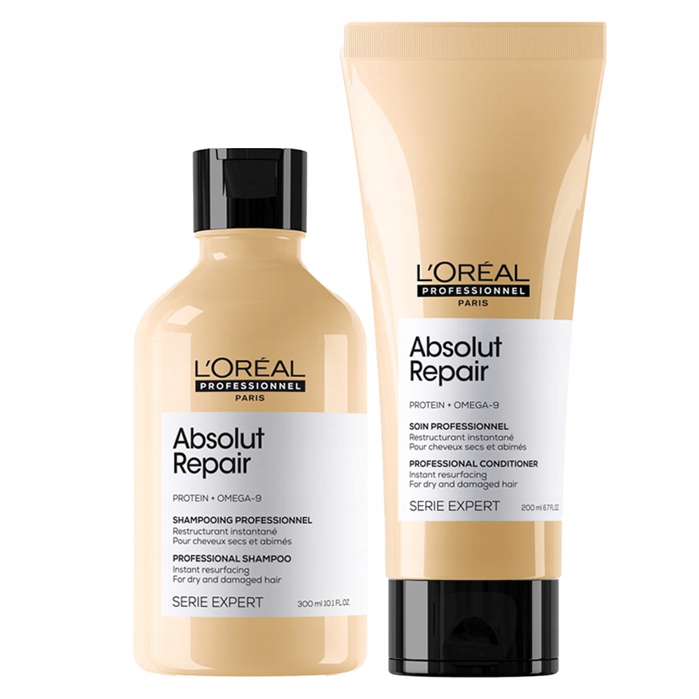 L'Oreal Pro Absolut Repair zestaw do włosów zniszczonych szampon odżywka