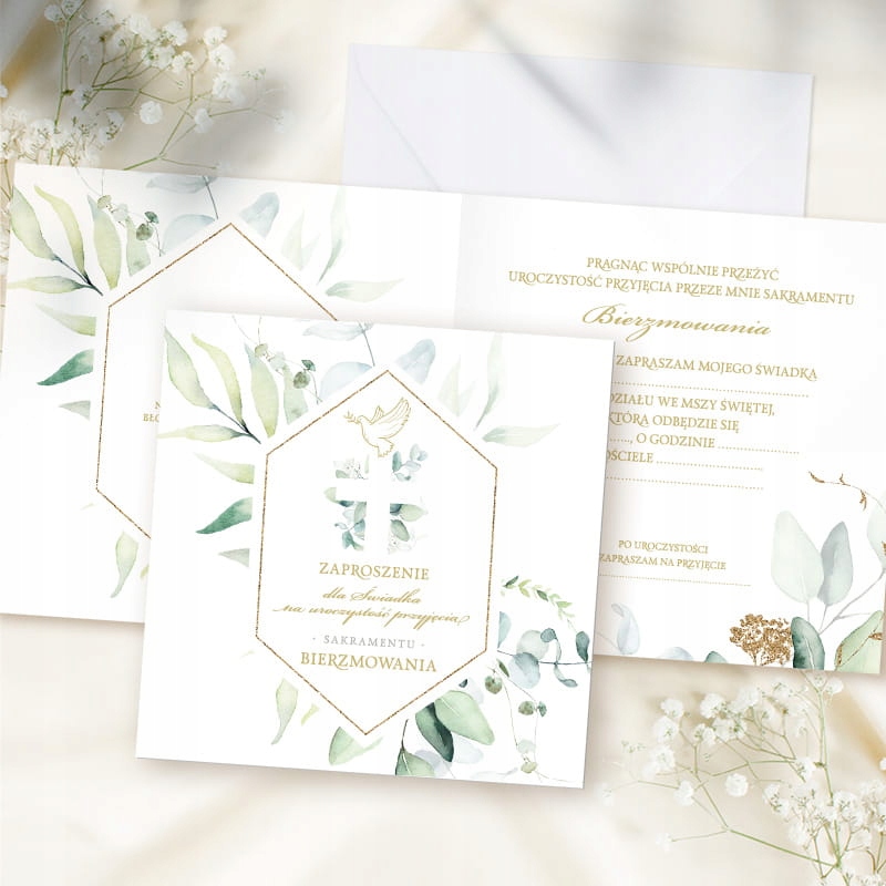 ZAPROSZENIE na bierzmowanie dla świadka + koperta EAN (GTIN) 5904624112369