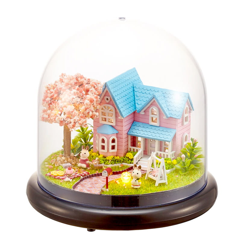 Miniaturowy Domek Siedlisko Magnolia Kula Diy Ozdoba Zestaw Kreatywny