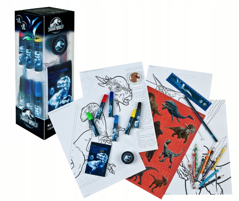 Zestaw do kolorowania WIEŻA JURASSIC WORLD 35szt.